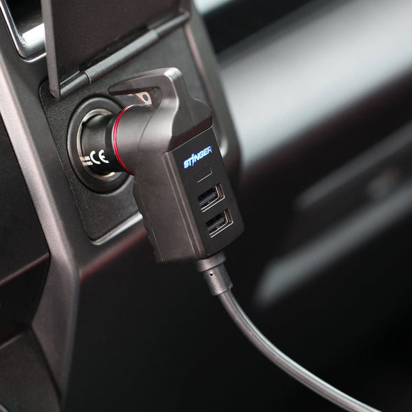 This life-saving car charger has a built-in glass breaker and seat belt  cutter - Yanko Design