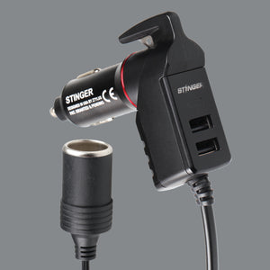 Stinger USB Emergency Tool with Single Cigarette Lighter Connection
